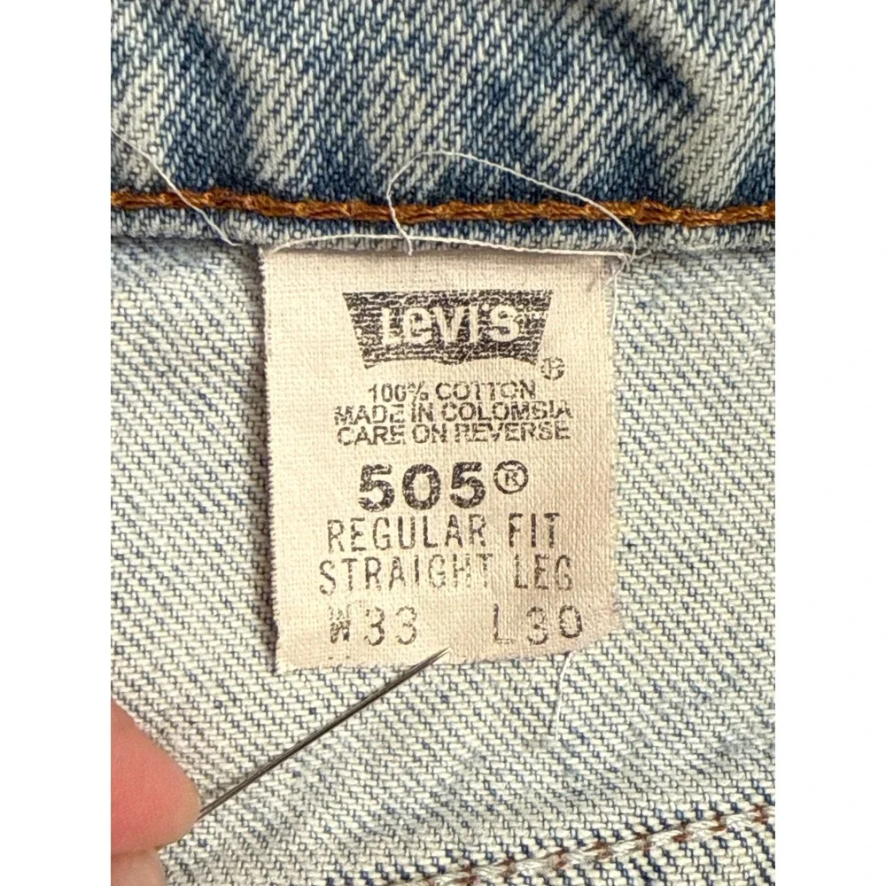 Vtg 1998 Levi's 505 Orange Tab Jeans | distressed/patina Straight Leg W33‎ x L30